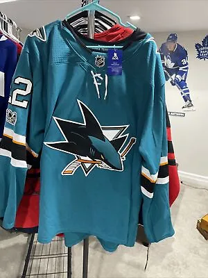 San Jose Sharks Jersey Nwt Authentic Size 56 Adidas • $79.99