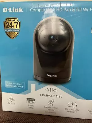 NEW D-Link DCS-6500LHV2 Compact Full HD Pan & Tilt Wi-Fi Camera Black • $105