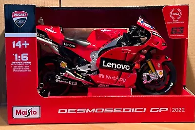 Maisto 1:6 Francesco Bagnaia Ducati GP22 World Champion 2022 Huge • £55