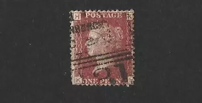 1864/79 - QV  1d  RED PLATE 201 LETTERS HK - SG43/44 EDINBURGH 131 CANCEL • £3.88