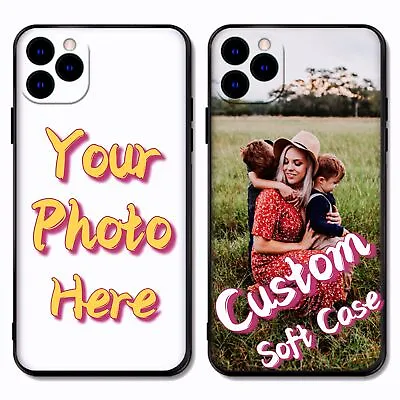 Customise Soft TPU Silicone Phone Case Cover Personalised Image Photo Picture • £17.86