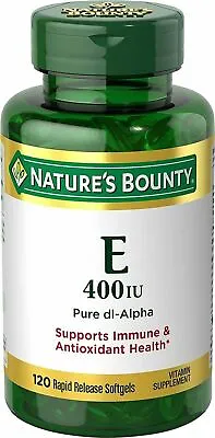 Nature's Bounty Vitamin E Supplement Rapid Released Softgels 180 Mg 120 Count • $20.38