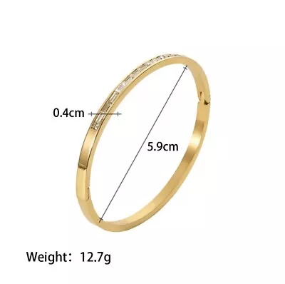 18k Gold Plated Adjustable Bangle Green Silver Gemstone Unisex Bracelet. • £7.95
