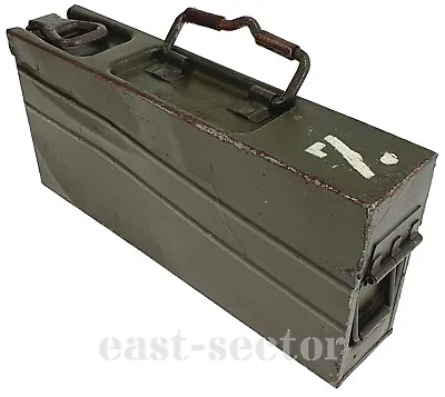 Military Vintage Metal Ammo Transport Can Case Box Container German Army 3 34 42 • $65