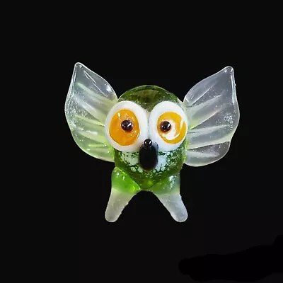 Glass Owl Miniature Figurine 1  Wide Approximately Unbranded READ DESCRIPTION  • $12.50