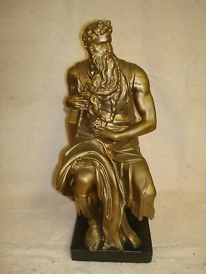 Vintage Horned Moses Michelangelo Sculpture Statue (Item #230) • $95