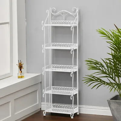 3/5 Tier Metal Storage Shelf Rack Mesh Shelving Unit Kitchen Bedroom Organiser • £20.95