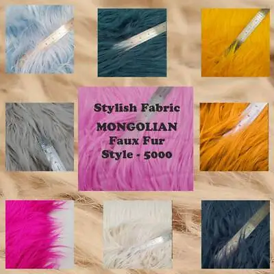 $17.77 • Buy Faux Fur Fabric Long Pile Mongolian By Half Yard - Style 5000