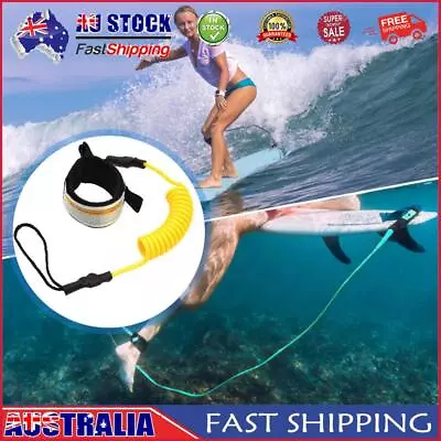 Safety Surfing Hand Rope Stand Up Paddle Board Leash For Surfboard (Yellow) AU • $11.89