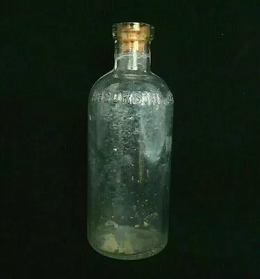 Vintage  Absorbine Jr Bottle Cork Top Clear Glass 4 Oz • $12.95