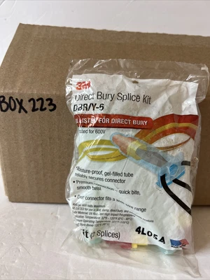 $14.99 • Buy 3M DBR/Y-6 KIT Red/Yellow Direct Bury Splice Kit, 18-10 AWG 2 Per Package