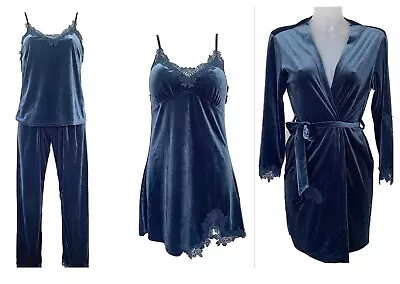£12 • Buy Ladies Petite 4 Pc Nightwear Set PJ’s/ Nightdress/Dressing Gown (S) Approx UK 8