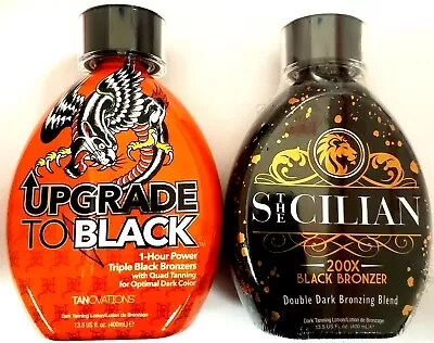 The Sicilian 200X Black Bronzer & Ed Hardy Upgrade To Black Tanning Bed Lotion • $56.99