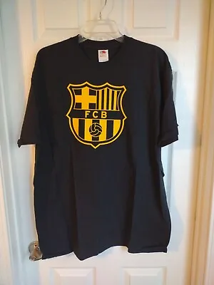 $10 • Buy FC Barcelona Logo  Messi  Mens Short-Sleeve T-Shirt XL