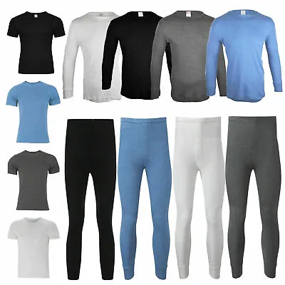 New Mens Underwear Warm Thermal Long/ Sleeve T-Shirt & Long Johns 0.45 TOG S-2XL • £7.30