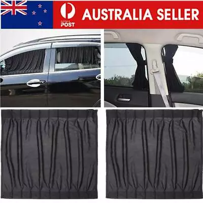 2PCS Car Side Window Curtain Car Retractable Shade Curtain UV Protection Front • $19.95