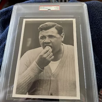 Babe Ruth Photo Eating Hot Dog PSA Graded  • $900