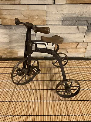 Vintage Miniature Bronze Metal Tricycle Figurine Home Decoration Accessory • £47.51