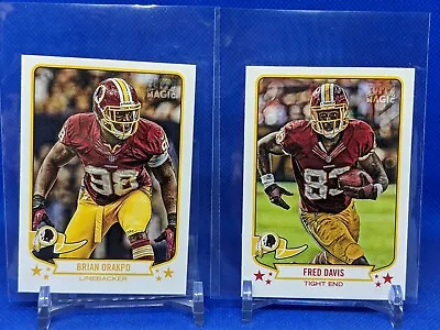 Fred Davis And Brian Orakpo 2 Mini Card Lot 2013 Topps Magic Washington Redskins • $4.99