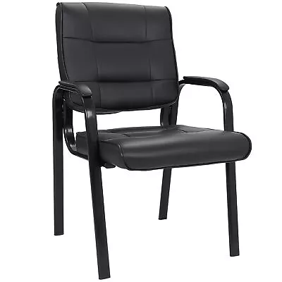 1/2/3/4 PCS Leather Guest Chair Office Executive Reception Chair W/Metal Frame  • $52.58