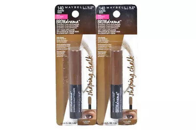 Maybelline Set Of 2 Brow Drama Shaping Chalk Powder #140 Auburn Roux 0.035 Oz • $12.45