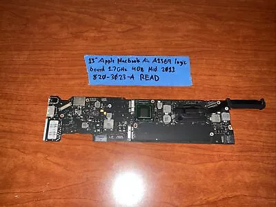 13  Apple MacBook Air A1369 Logic Board 1.7GHz I5 4GB Mid 2011 820-3023-A READ • $20