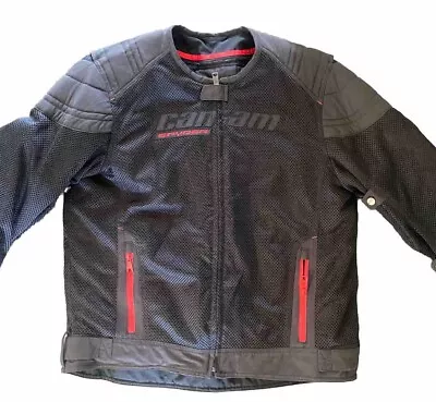 Can-Am Spyder Russel Mesh Hot Weather Motorcycle Jacket Black Men's Large • $89.99