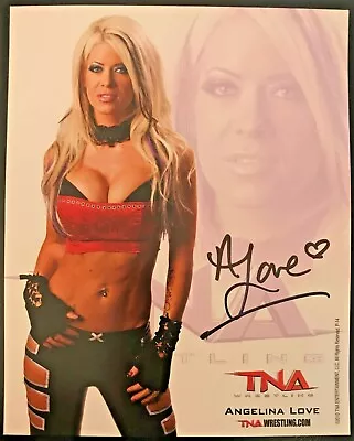 ANGELINA LOVE SIGNED (TNA WRESTLING) AUTOGRAPHED PROMO 8x10 PHOTO ~COA • $8.99