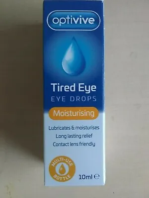 £3.40 • Buy Optivive Tired Eye Moisturising Eye Drops Suitable For Contact Lenses.