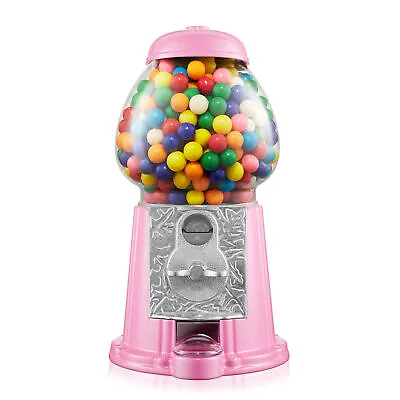 12  Gumball Machine With Coin Bank - Pink Vintage Bubble Gum Candy Dispenser • $29.99