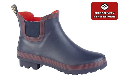 £20.99 • Buy Womens Ankle High Wellington Boots Ladies Low Heel Wellies Rubber Waterproof