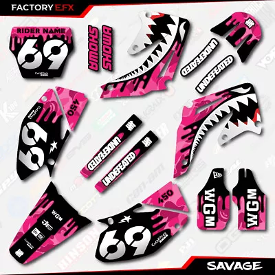 Pink Savage Graphics Kit Fits Honda CRF450R 02-04 Crf 450 Crf450 Decals • $79.99