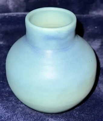 Van Briggle  Small  Mini Pottery Glazed Turquoise Blue Vase Pottery 4 In • $39.99