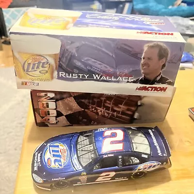 Action Rusty Wallace #2 Miller Lite 2004 Intrepid 1:24 Scale Die Cast Nascar • $24.99