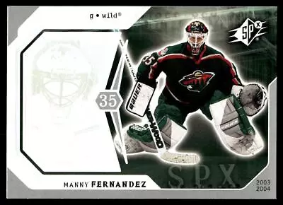 2003-04 SPx #48 Manny Fernandez Minnesota Wild Hockey Card • $2.25