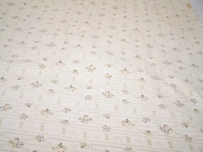 Vintage 3.3 Yards Pillow Ticking Flower Pattern Heavy Material 32  Wide • $16.50