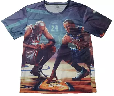 Kobe Bryant Memorial T-Shirt Michael Jordan Lebron James Men's 2XL XXL Polyester • $24.89