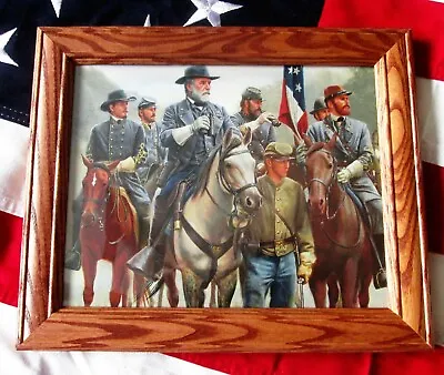 Civil War Painting Print. Manassas Gettysburg Robert E Lee And Staff • $39.99