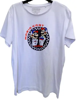 Difuzed Nintendo Mario Kart Print White Short Sleeve T Shirt Size L • £7.99