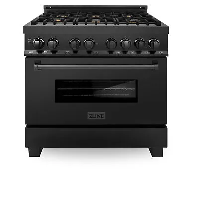 NEW PRO ZLINE 36  Black Stainless 6 Gas Burner/Electric Oven Range RAB-BR-36 • $4099