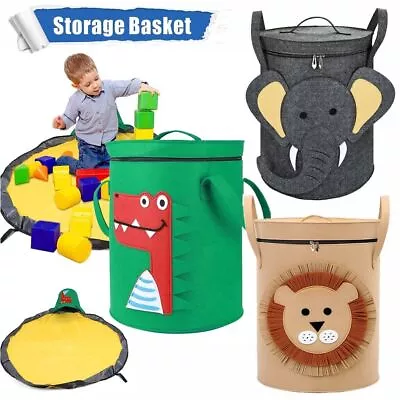 Large Toy Storage Box Organizer Bag For Kids Playroom Storage Bin And Play Mat • £14.63