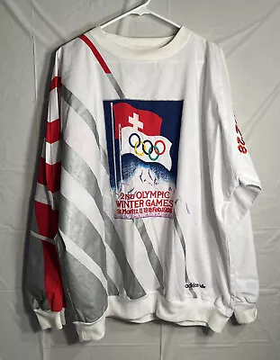 Vintage Adidas 2nd Olympic Winter Games St. Moritz Adult See Measurements • $52.49