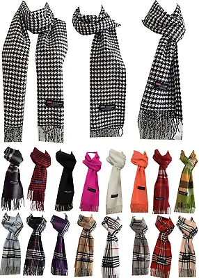 Winter Womens Mens 100% Cashmere Wool Wrap Scarf Scotland Made Plaid Scarves • $7.99