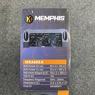 Memphis Audio MXA600.6 600W 6-Channel Marine/UTV/ATV/Motorcycle Amplifier Amp • $165