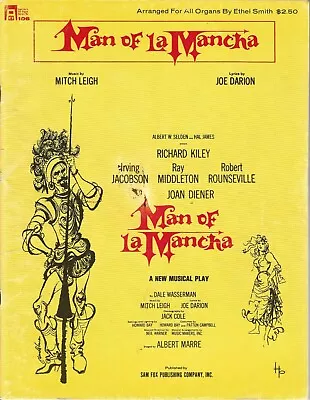 Sheet Music Man Of La Mancha For All Organ 1965 Photos And Songs • $5