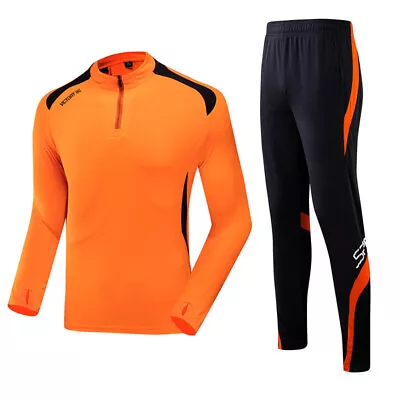 Mens Tracksuit 2 Pcs Athletic Sweatsuits Casual Running Jogging Sport Suit Set • $35.34