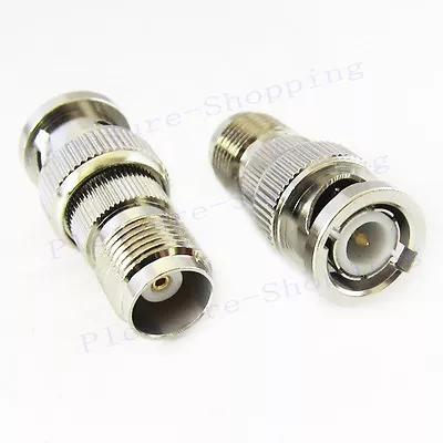 BNC Male To TNC Female Jack RF Coaxial Adapter Connector Straight Nickel • $1.37