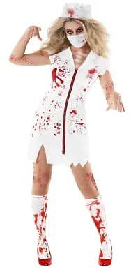 Morph Womens Zombie Nurse Costume Women Dead Nurse Halloween Costume Outfit... • £15.99