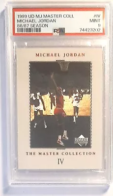 Michael Jordan 1999 UD MJ Master Collection 86/87 Season Card #IV PSA 9 MINT • $189