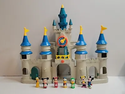 Vintage 1987 Playmates Disney Castle Playset W Mickey Pluto  & Other Figures • $16.99